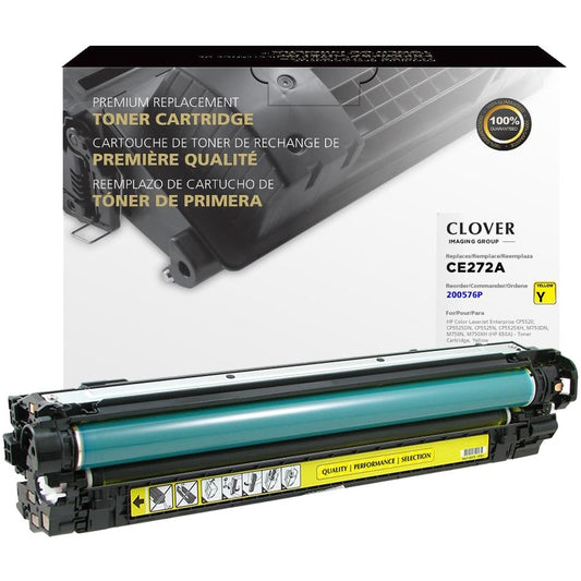 Clover Technologies Remanufactured Laser Toner Cartridge - Alternative for HP 650A (CE272A) - Yellow Pack