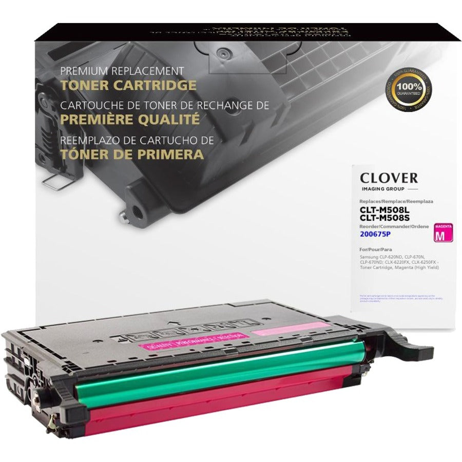 Clover Technologies High Yield Laser Toner Cartridge - Alternative for Samsung CLT-M5082L CLT-M508L CLT-M5082L/ELS CLT-M5082S CLT-M5082S/ELS CLT-M508S - Magenta - 1 Pack