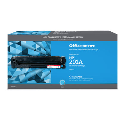 Office Depot&reg; Brand Remanufactured Cyan Toner Cartridge Replacement For HP 201A CF401A OD201AC