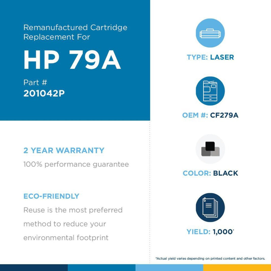 Clover Technologies Remanufactured Laser Toner Cartridge - Alternative for HP 79A (CF279A) - Black Pack