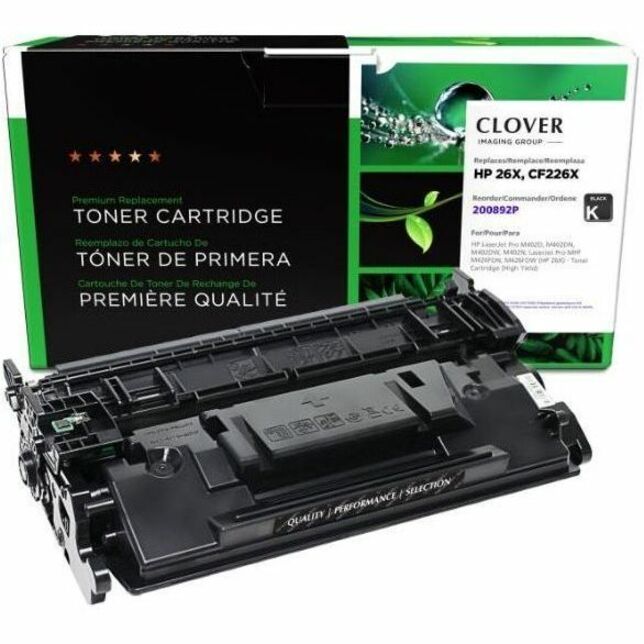 Clover Technologies Remanufactured High Yield Laser Toner Cartridge - Alternative for HP 26X (CF226X) - Black - 1 Each