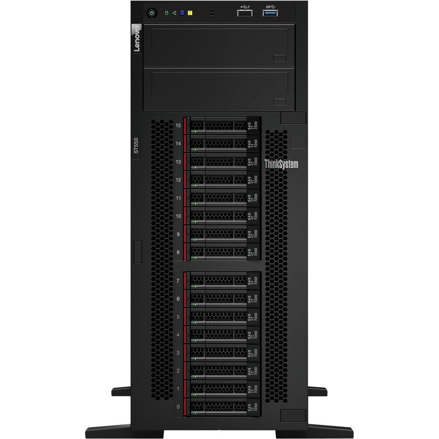 Lenovo ThinkSystem ST550 7X10A0APNA 4U Tower Server - 1 x Intel Xeon Bronze 3204 1.90 GHz - 16 GB RAM - 12Gb/s SAS Serial ATA/600 Controller
