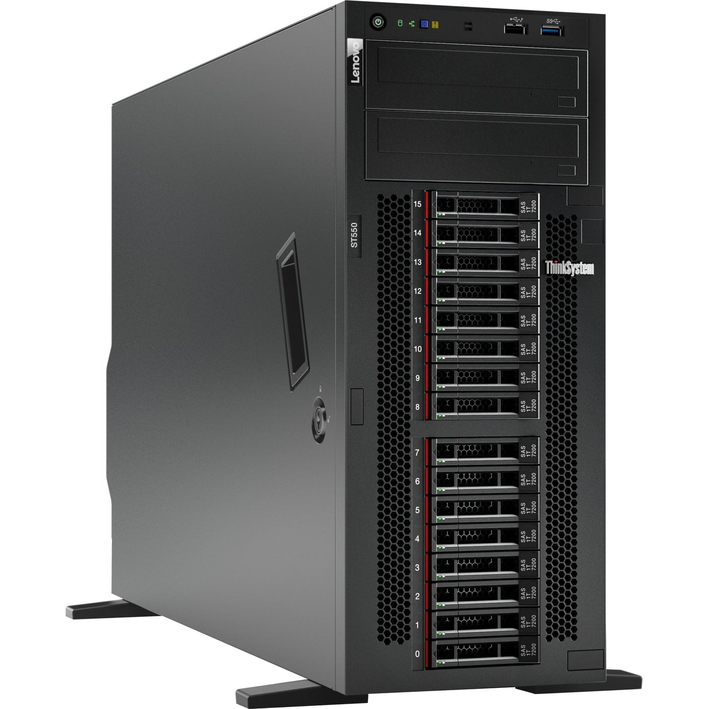 Lenovo ThinkSystem ST550 7X10A0APNA 4U Tower Server - 1 x Intel Xeon Bronze 3204 1.90 GHz - 16 GB RAM - 12Gb/s SAS Serial ATA/600 Controller