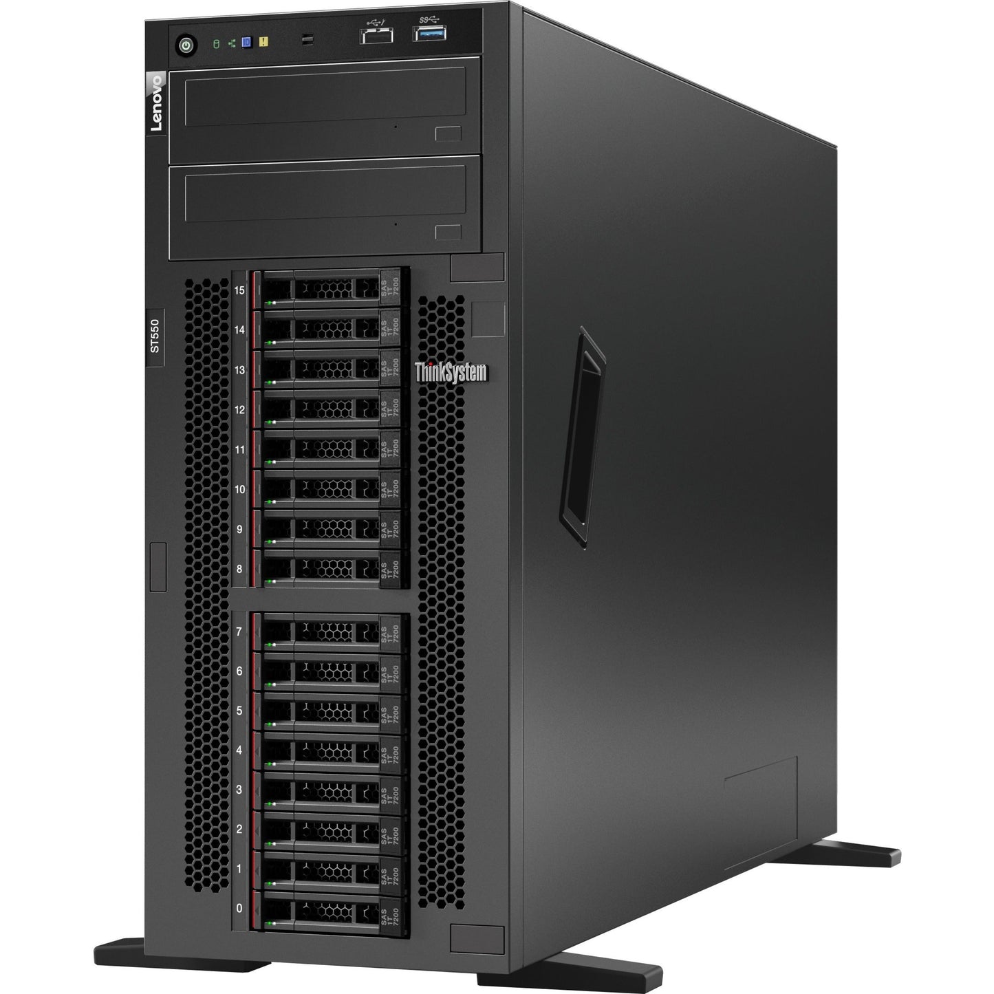 Lenovo ThinkSystem ST550 7X10A0B3NA 4U Tower Server - 1 x Intel Xeon Silver 4210 2.20 GHz - 16 GB RAM - 12Gb/s SAS Serial ATA/600 Controller