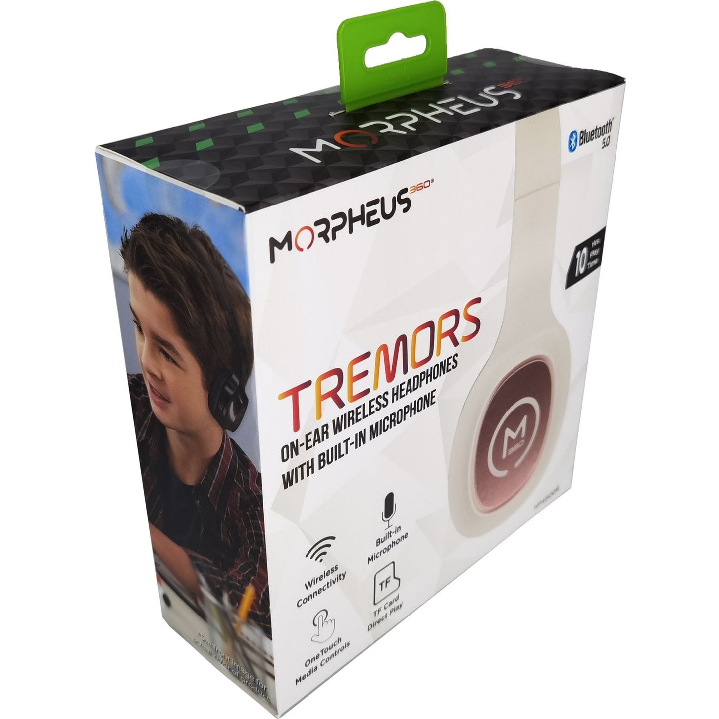 Morpheus 360 Tremors Wireless On-Ear Headphones - Bluetooth 5.0 Headset with Microphone - HP4500R