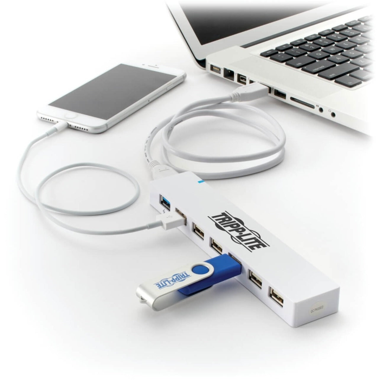 Tripp Lite 7-Port USB 3.0 / USB 2.0 Combo Hub USB Charging 2 USB 3.0 & 5 USB 2.0 Ports