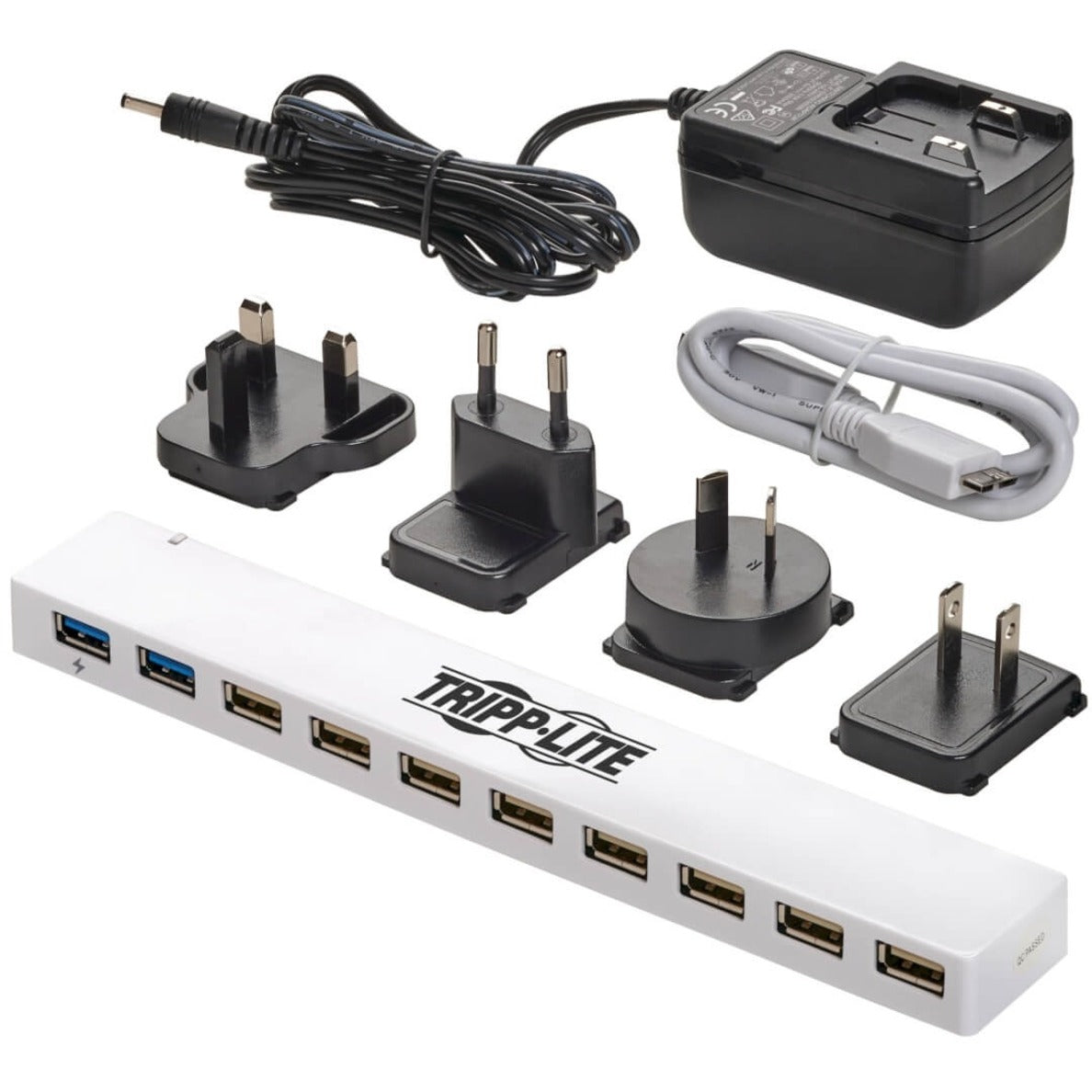 Tripp Lite 10-Port USB 3.0 / USB 2.0 Combo Hub USB Charging 2 USB 3.0 & 8 USB 2.0 Ports