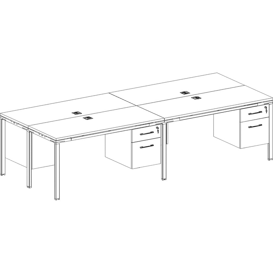 Boss 4 Desks with 4 Pedestals