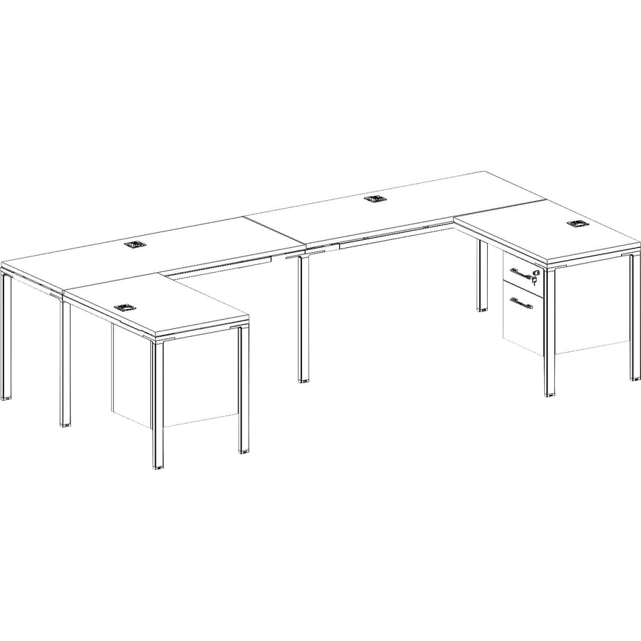 Boss 2 - L Shaped Desk Units 2 Pedestals