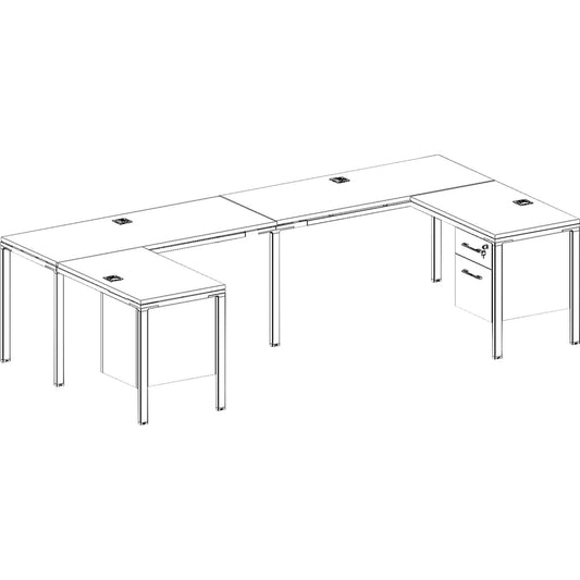 Boss 2 - L Shaped Desk Units 2 Pedestals