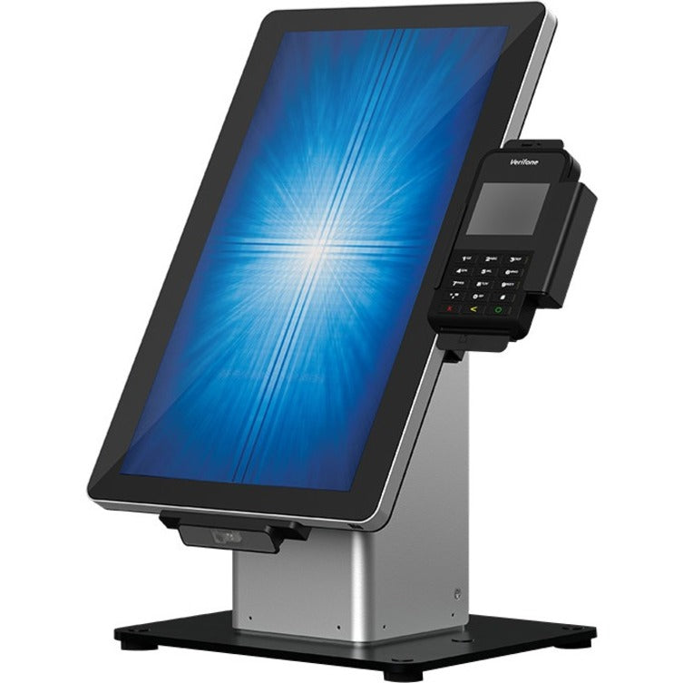Elo Slim Desk Mount for Touchscreen Monitor Cradle Bar Code Reader Fingerprint Reader Webcam - Black Silver