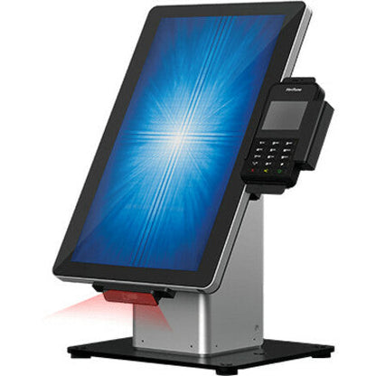 Elo Slim Desk Mount for Touchscreen Monitor Cradle Bar Code Reader Fingerprint Reader Webcam - Black Silver