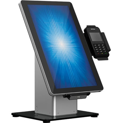 Elo Slim Desk Mount for Touchscreen Monitor Cradle Bar Code Reader Fingerprint Reader Webcam - Black Silver