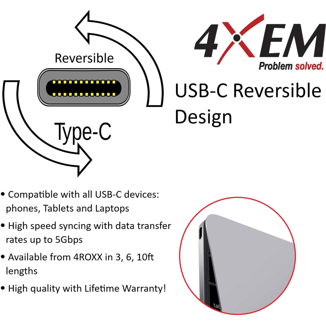 4XEM USB-C to Gigabit Adapter