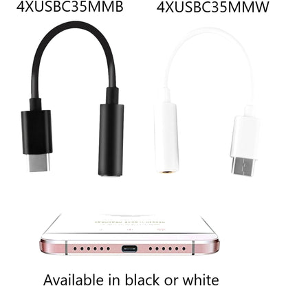 4XEM USB-C Male To 3.5mm Female Adapter Black