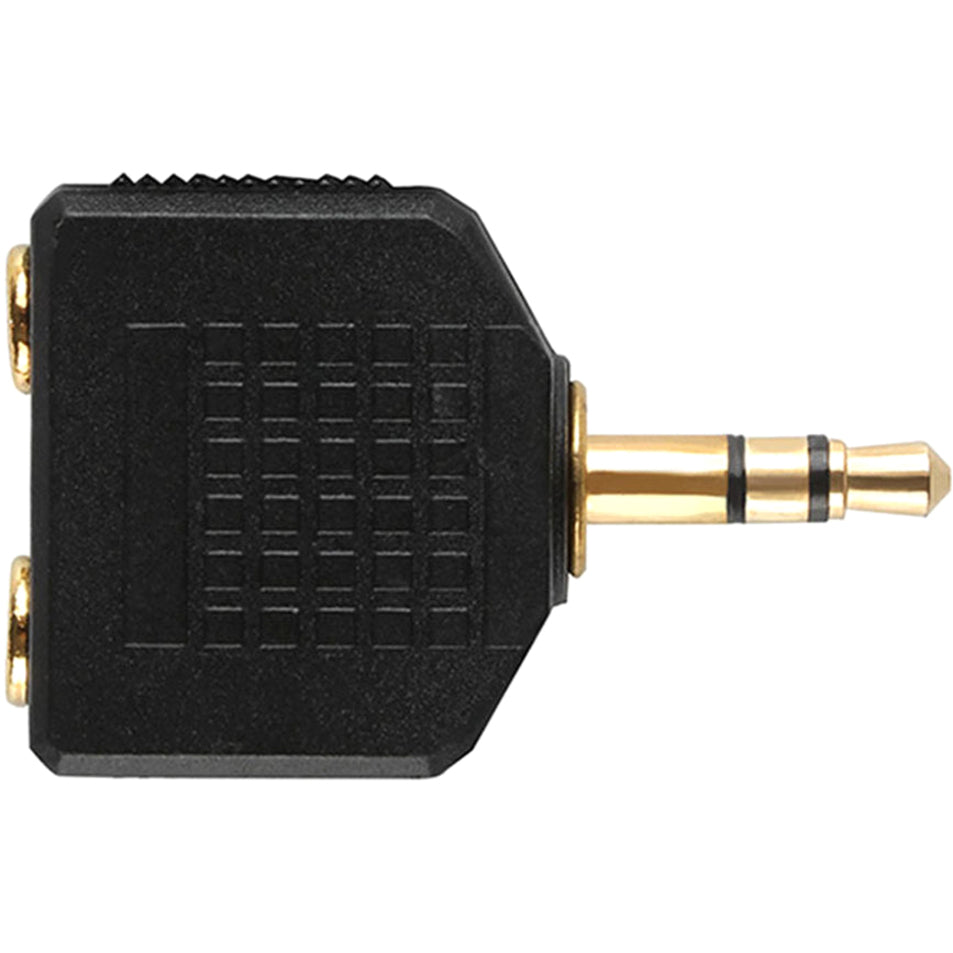 4XEM 3.5mm Mini Jack Headphone Splitter Black