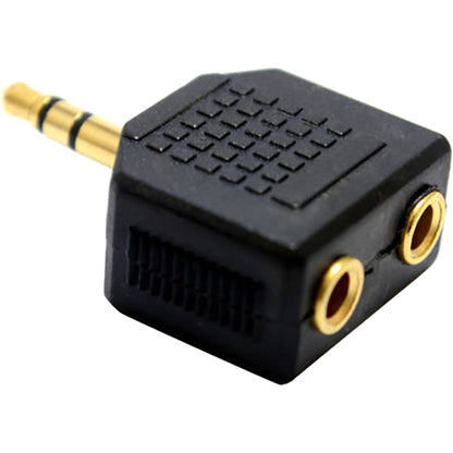 4XEM 3.5mm Mini Jack Headphone Splitter Black