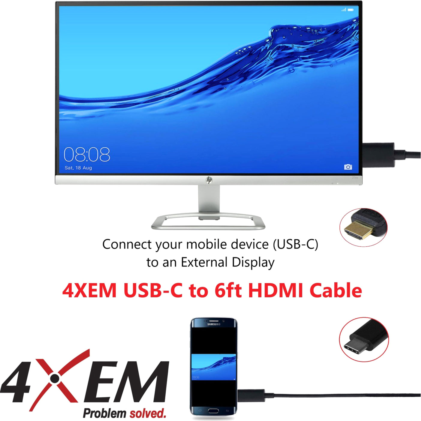 4XEM USB-C to HDMI Cable