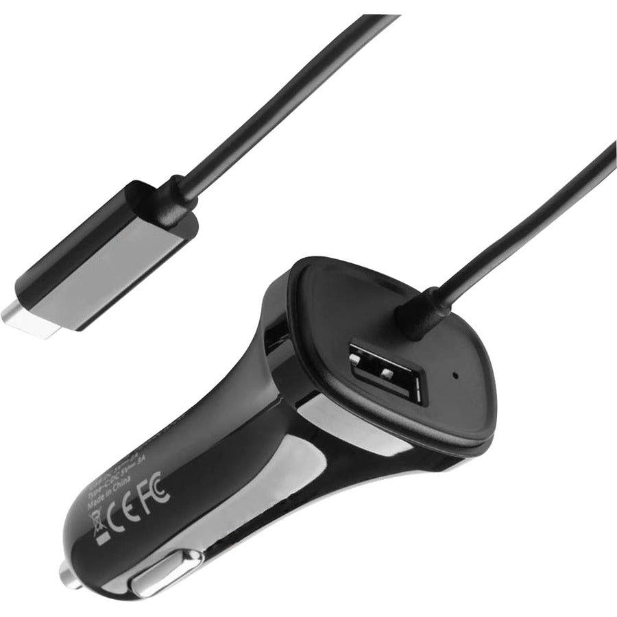 4XEM USB-C Car Charger BLACK