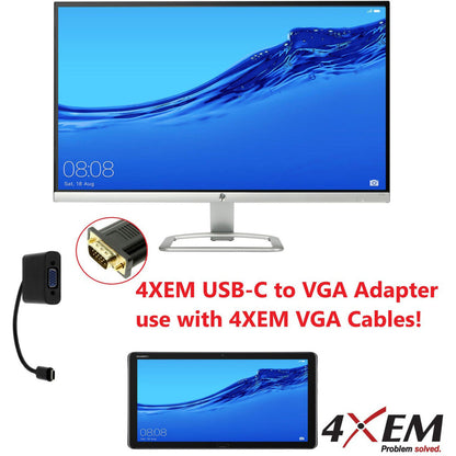 4XEM USB-C to VGA Adapter