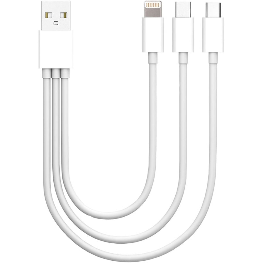 4XEM USB To Lightning Micro USB and USB Type C Cable For iPhone/iPod/iPad/Galaxy