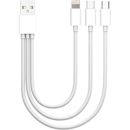 4XEM USB To Lightning Micro USB and USB Type C Cable For iPhone/iPod/iPad/Galaxy