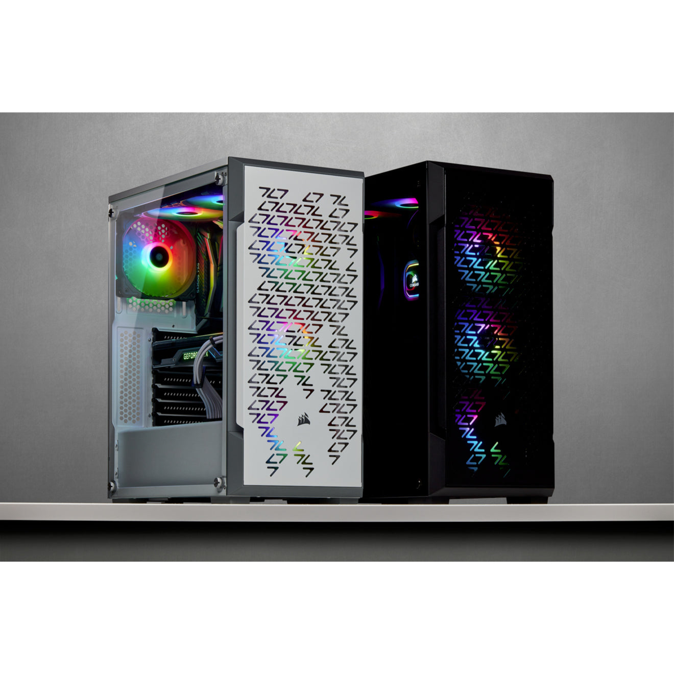 Corsair iCUE 220T RGB Airflow Tempered Glass Mid-Tower Smart Case - White