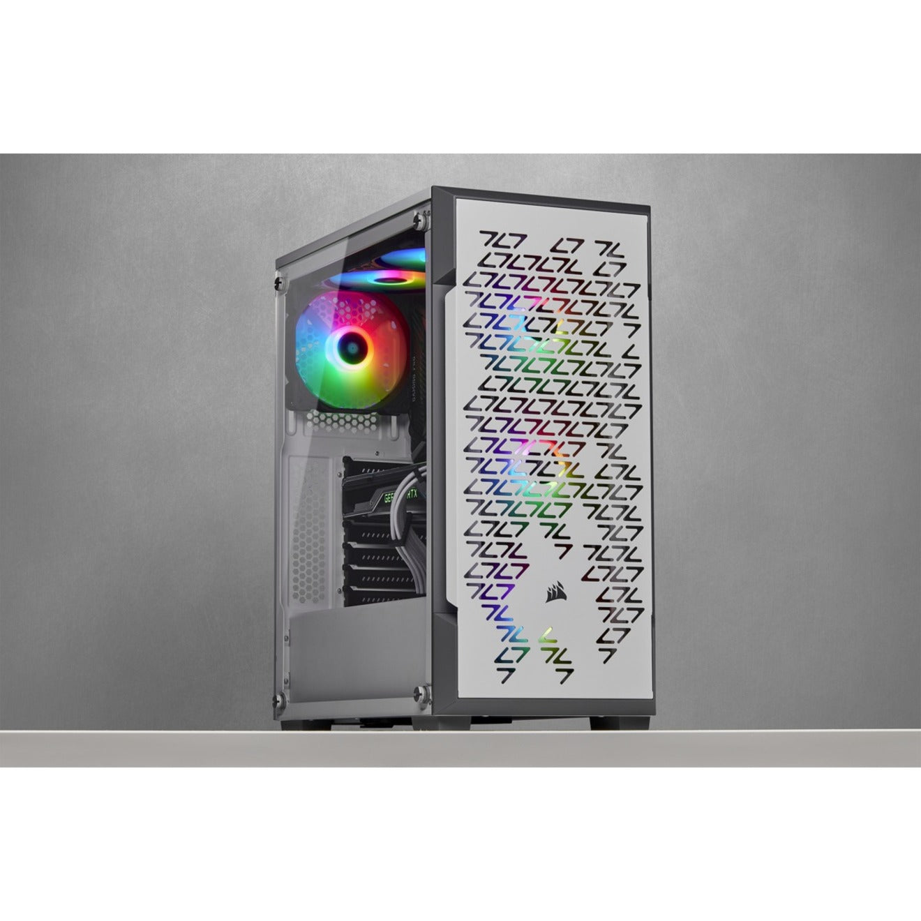 Corsair iCUE 220T RGB Airflow Tempered Glass Mid-Tower Smart Case - White