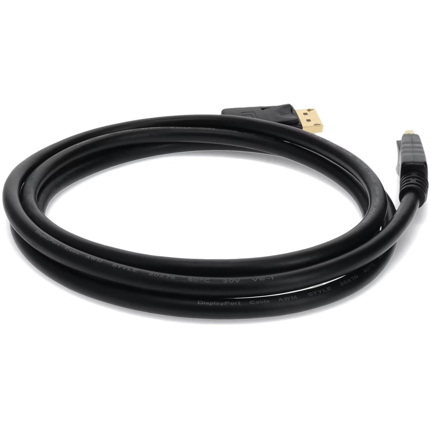 AddOn 2ft DisplayPort Male to Male Black Cable For Resolution Up to 3840x2160 (4K UHD)