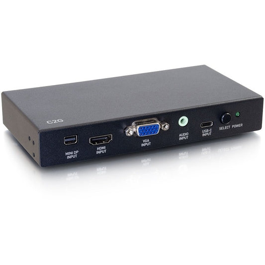 C2G 4K HDMI Adapter Switch - Mini DisplayPort USB-C VGA+3.5mm
