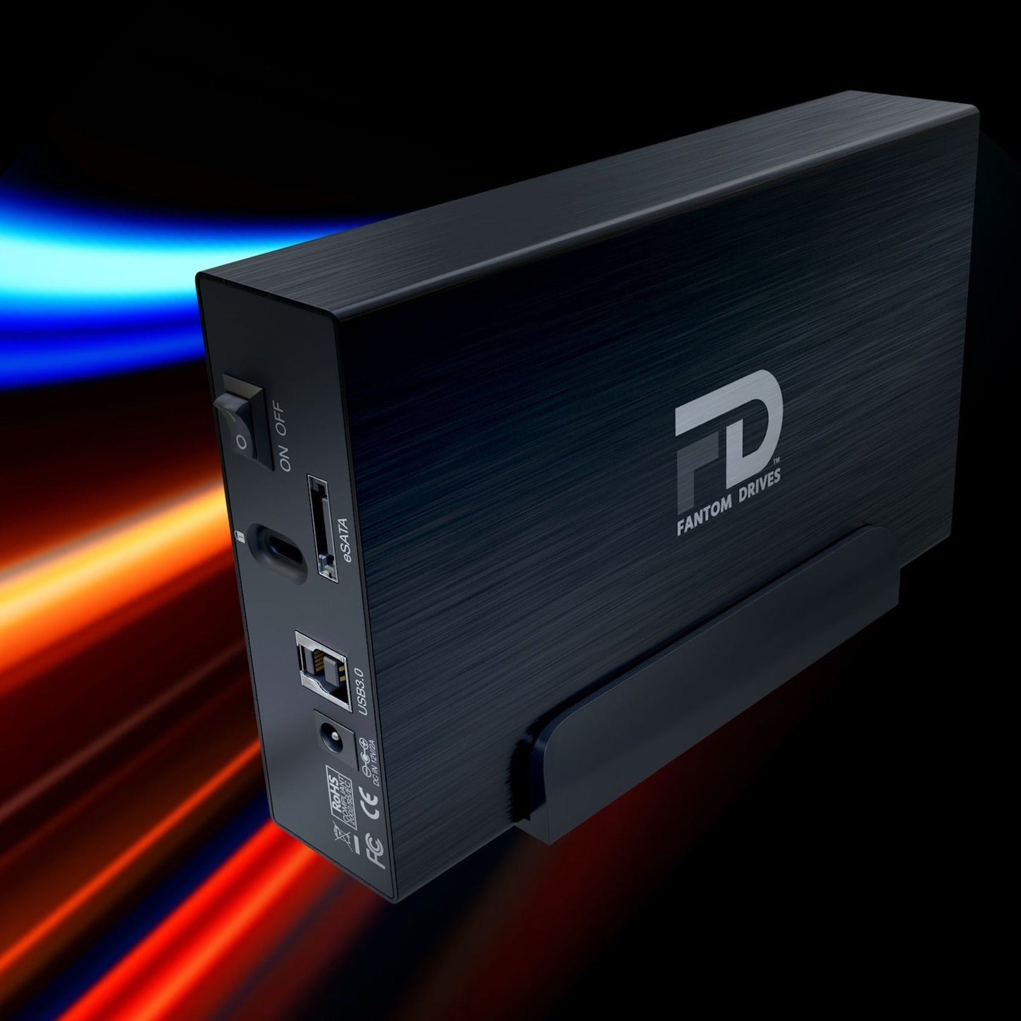 Fantom Drives 4TB External Hard Drive - GFORCE 3 - USB 3 eSATA Aluminum Black GF3B4000EU-TAA TAA Compliant