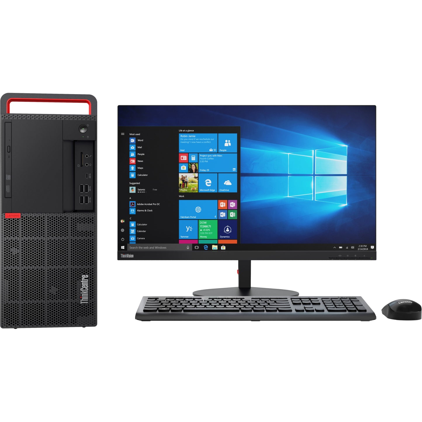 Lenovo ThinkCentre M920t 10SF002QUS Desktop Computer - Intel Core i5 9th Gen i5-9400 2.90 GHz - 8 GB RAM DDR4 SDRAM - 1 TB HDD - 256 GB SSD - Tower - Raven Black