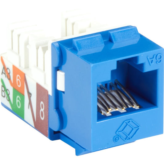 Black Box GigaTrue 2 CAT6A Keystone Jack - Unshielded RJ45 Blue