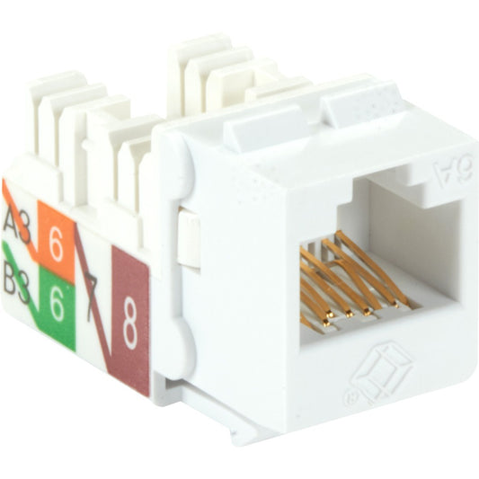 Black Box GigaTrue2 CAT6A Keystone Jack - Unshielded RJ45 White