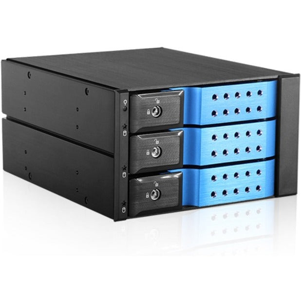 iStarUSA BPN-DE230HD Drive Enclosure for 5.25" - Serial ATA/600 Host Interface Internal - Black Blue