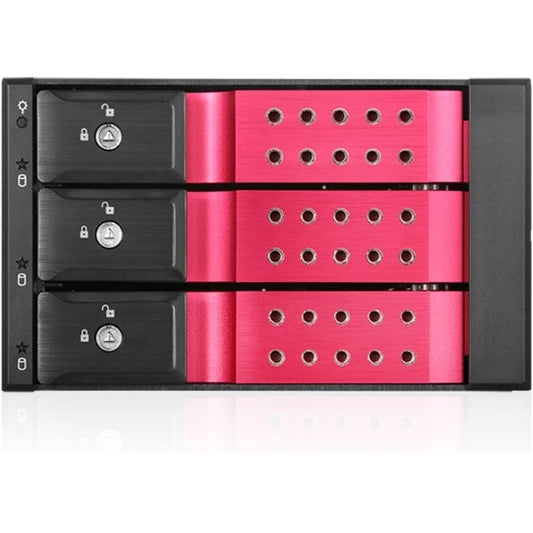 iStarUSA BPN-DE230HD Drive Enclosure for 5.25" - Serial ATA/600 Host Interface Internal - Black Red