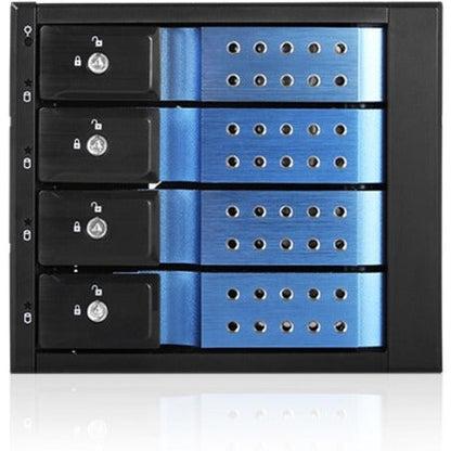 iStarUSA BPN-DE340HD Drive Enclosure for 5.25" - Serial ATA/600 Host Interface Internal - Black Blue