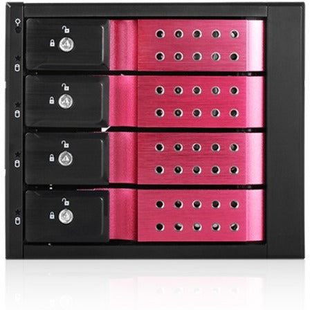 iStarUSA BPN-DE340HD Drive Enclosure for 5.25" - Serial ATA/600 Host Interface Internal - Black Red