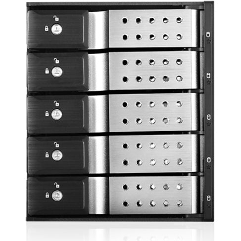 iStarUSA BPN-DE350HD Drive Enclosure for 5.25" - Serial ATA/600 Host Interface Internal - Black Silver
