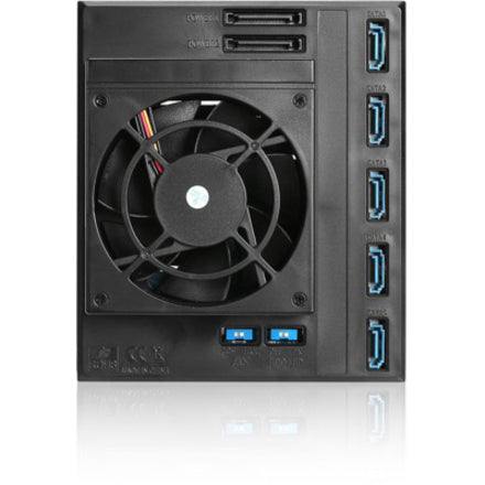 iStarUSA BPN-DE350HD Drive Enclosure for 5.25" - Serial ATA/600 Host Interface Internal - Black Silver