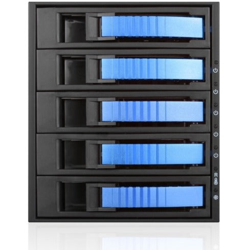 iStarUSA BPU-350HD Drive Enclosure for 5.25" - Serial ATA/600 Host Interface Internal - Black Blue