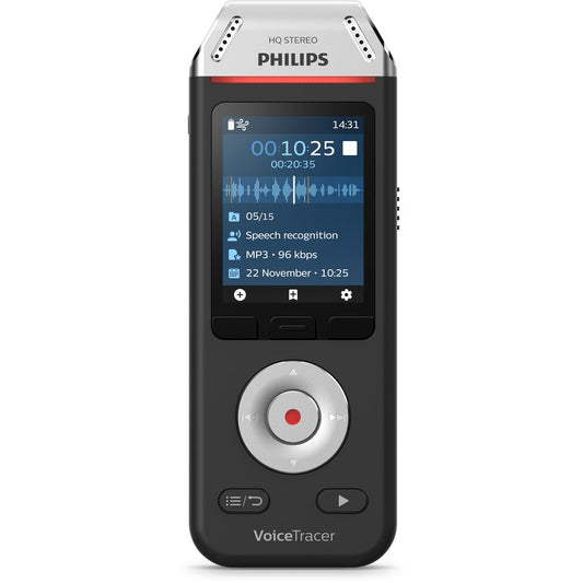 Philips VoiceTracer DVT2810 Voice Recorder with Speech Transcription Software
