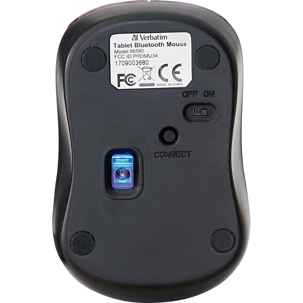 Bluetooth&reg; Wireless Tablet Multi-Trac Blue LED Mouse - Garnet
