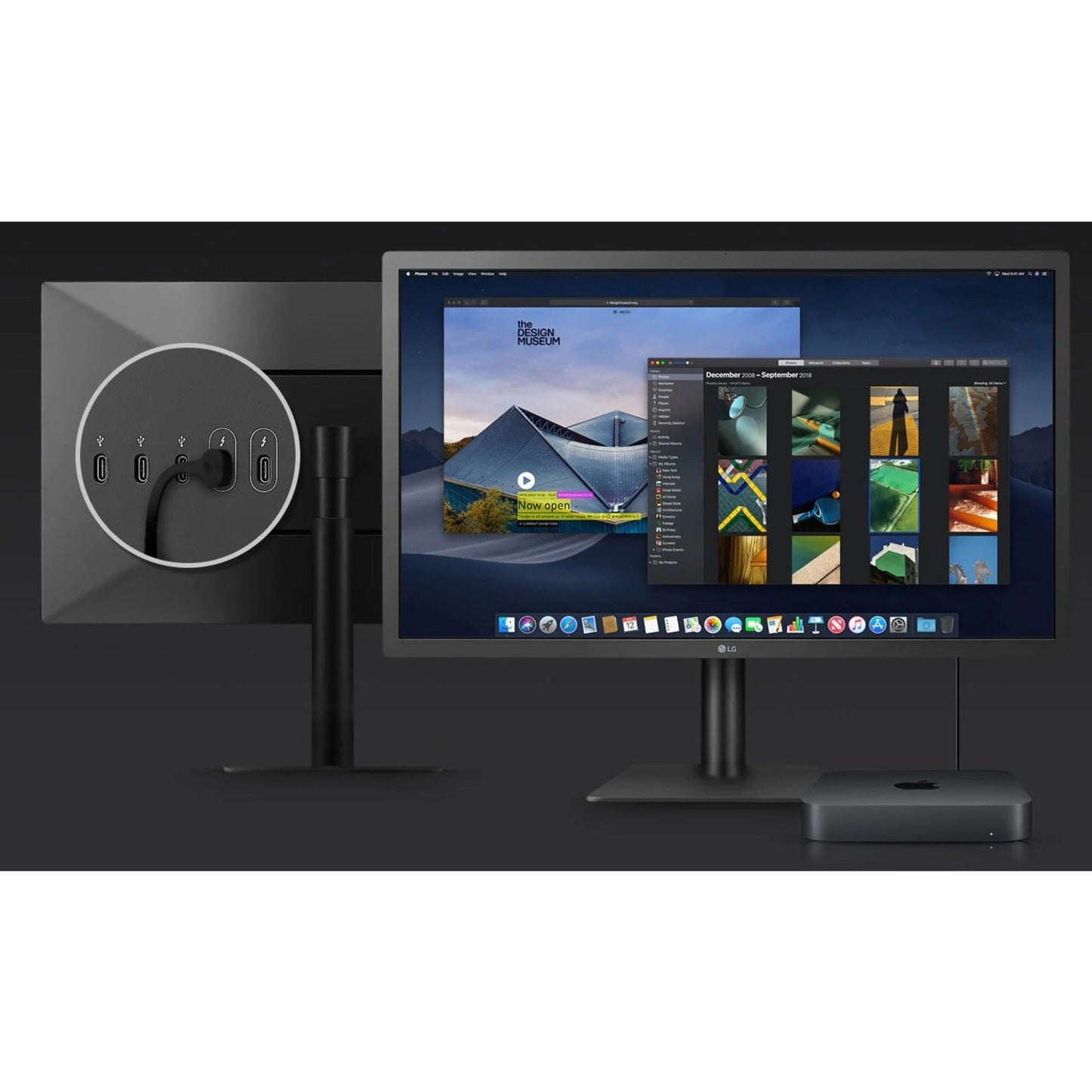 LG UltraFine 24MD4KLB-B 23.7" 4K UHD LCD Monitor - 16:9 - Black