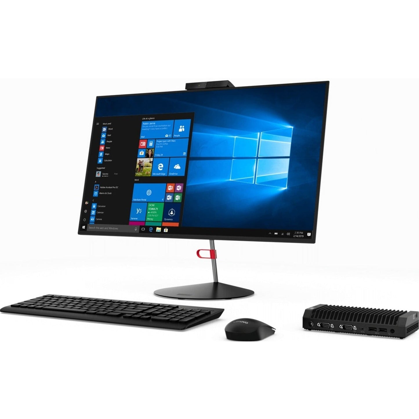 Lenovo ThinkCentre M90n-1 11AH000UUS Desktop Computer - Intel Core i3 8th Gen i3-8145U 2.10 GHz - 4 GB RAM DDR4 SDRAM - 128 GB SSD - Ultra Small