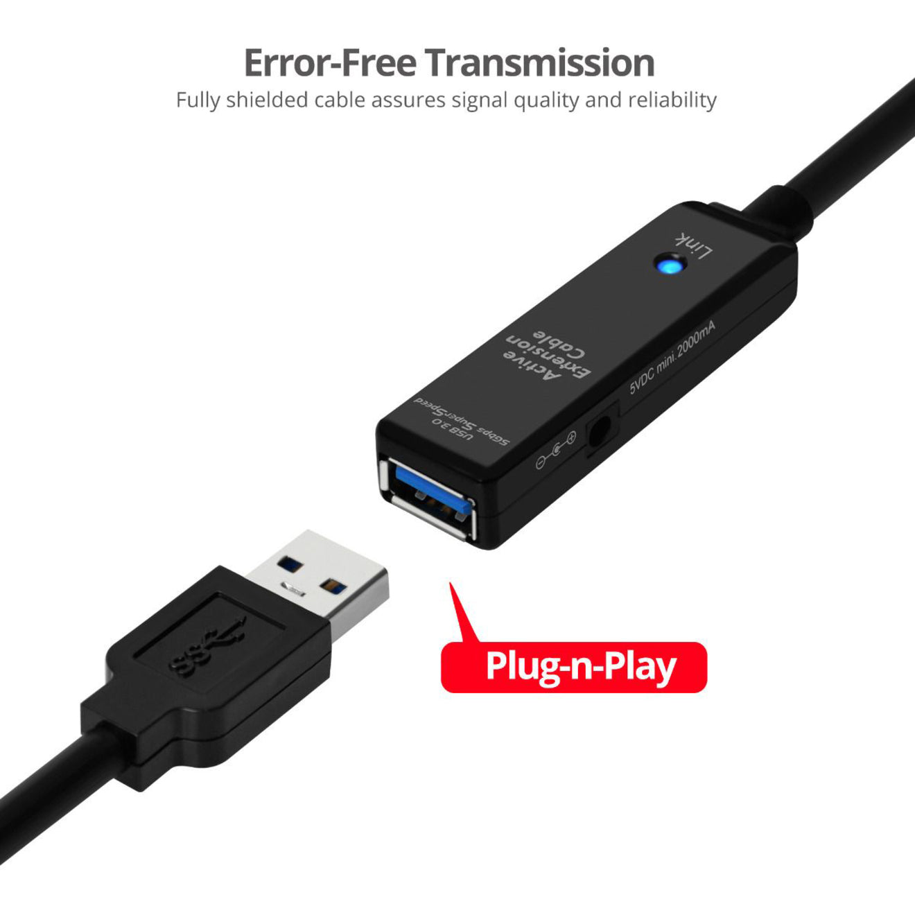 SIIG USB 3.0 Active Repeater Cable - 25M