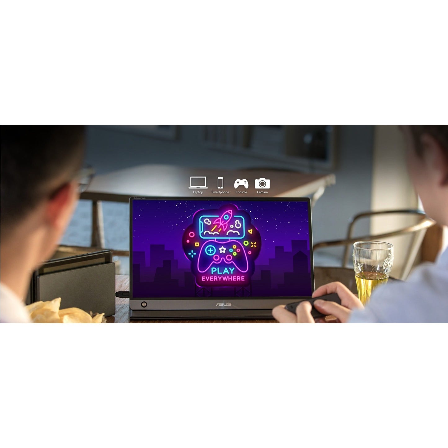 Asus ZenScreen GO MB16AHP 15.6" Full HD LCD Monitor - 16:9 - Black Gray