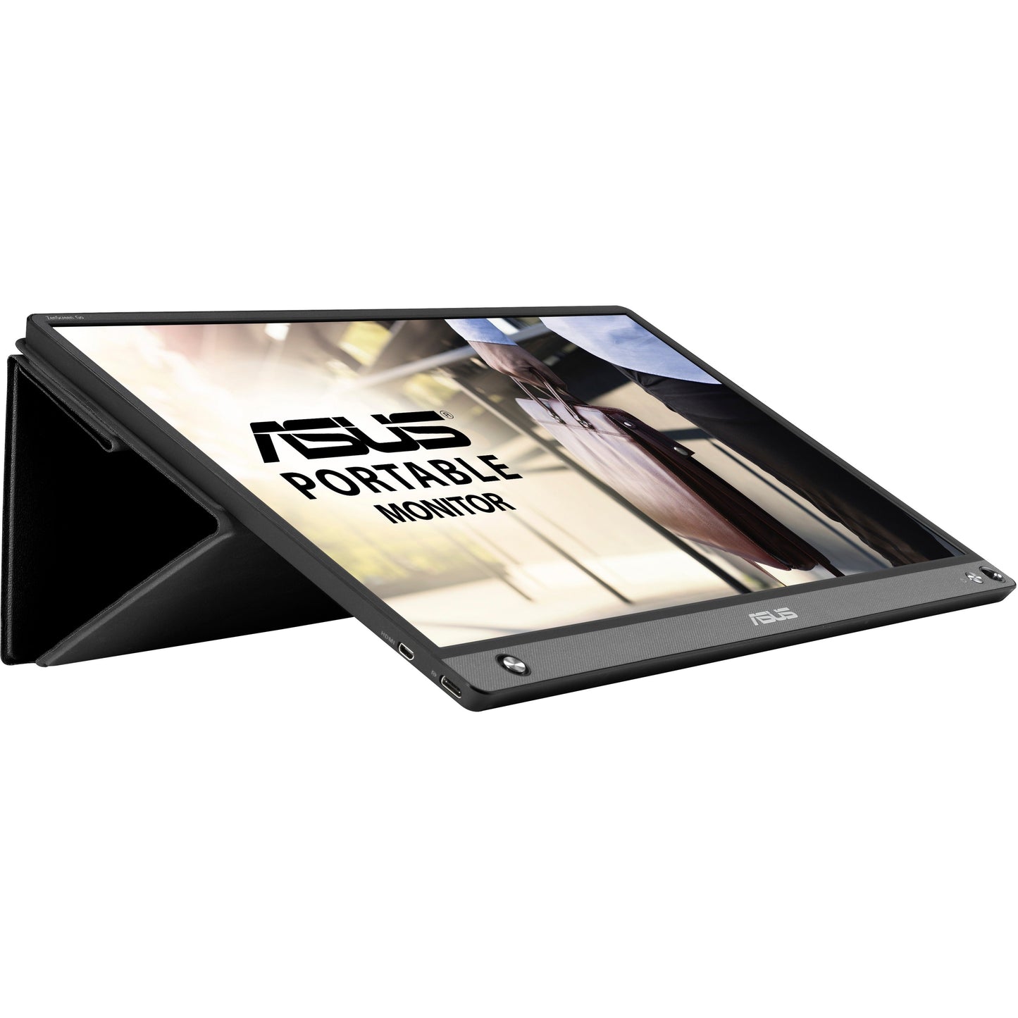 Asus ZenScreen GO MB16AHP 15.6" Full HD LCD Monitor - 16:9 - Black Gray