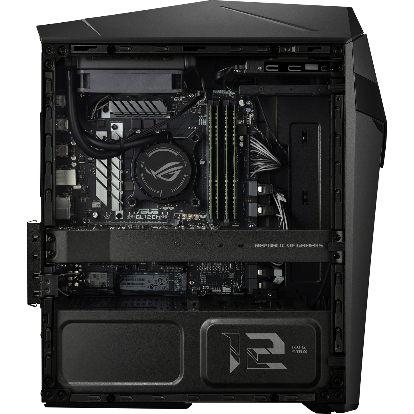 Asus Strix GL12CX-DB763 Gaming Desktop Computer - Intel Core i7 9th Gen i7-9700K 3.60 GHz - 16 GB RAM DDR4 SDRAM - 1 TB HDD - 512 GB SSD - Tower - Iron Gray