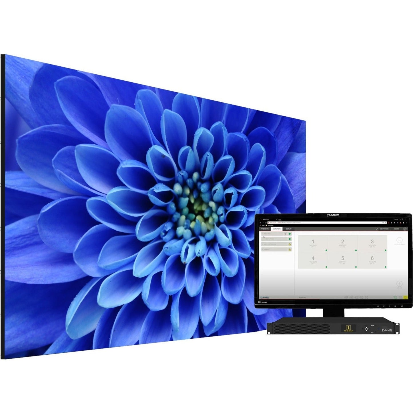 Planar TVF Series LED Display Cabinet 1.2mm Pitch Dual PSU